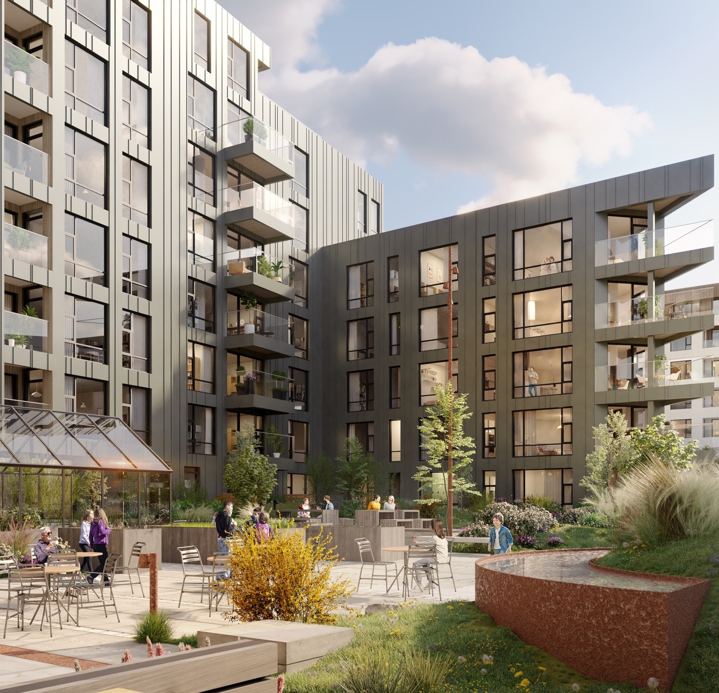 Orkureiturinn, inngarður.